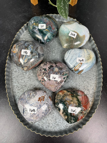 Sea Jasper Hearts - you pick