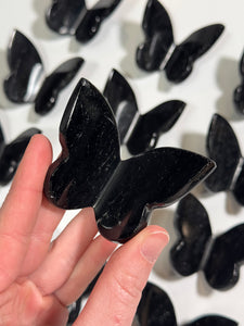 Black Tourmaline 3D Butterfly