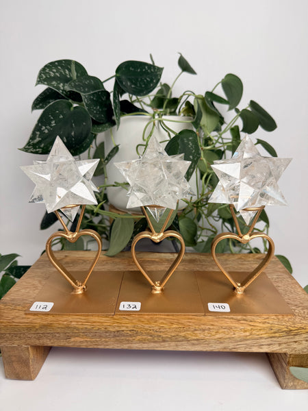 Clear Quartz Asteroid w/ Stand - you pick