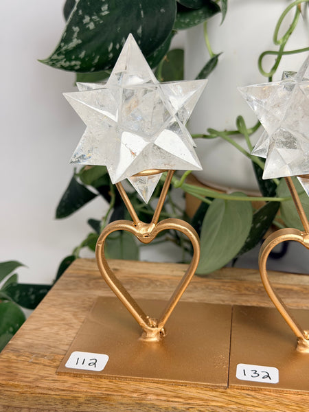 Clear Quartz Asteroid w/ Stand - you pick