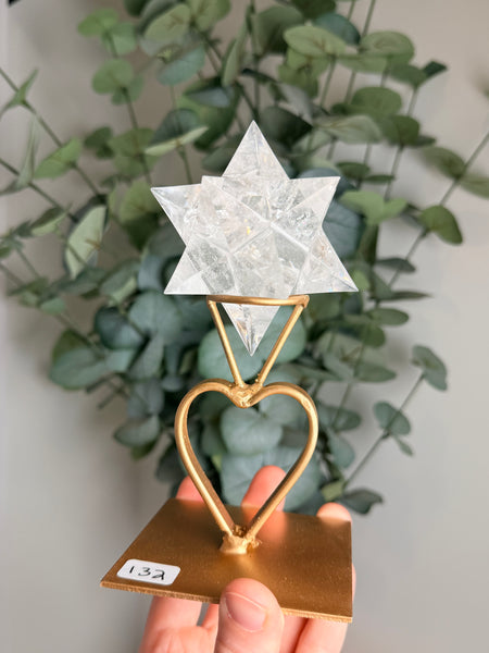 Clear Quartz Asteroid w/ Stand - you pick
