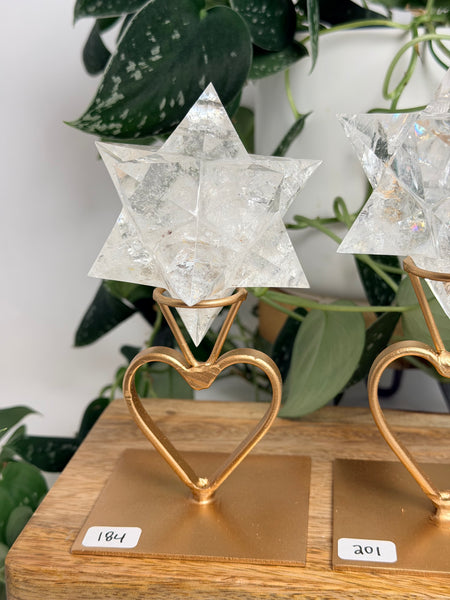 Clear Quartz Asteroid w/ Stand - you pick
