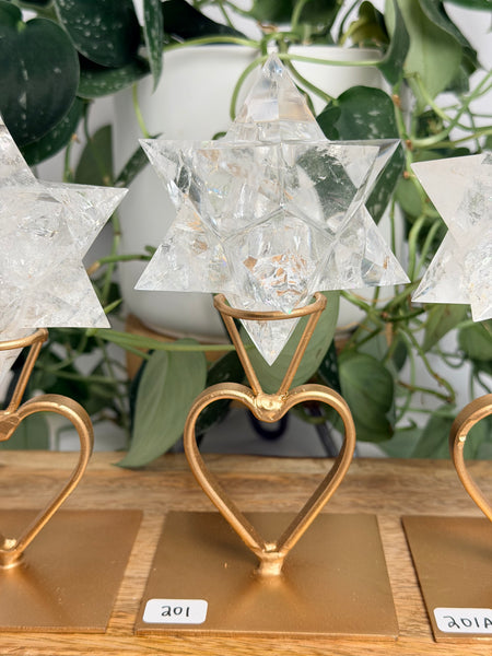 Clear Quartz Asteroid w/ Stand - you pick