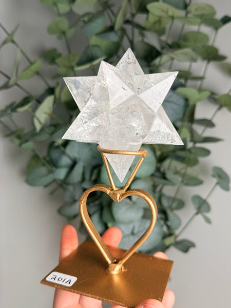 Clear Quartz Asteroid w/ Stand - you pick