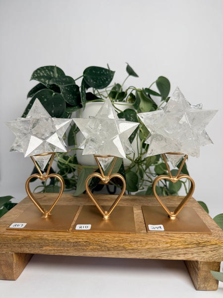 Clear Quartz Asteroid w/ Stand - you pick