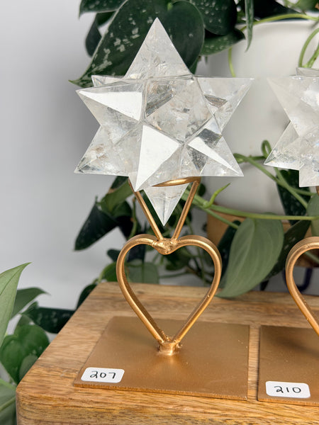 Clear Quartz Asteroid w/ Stand - you pick