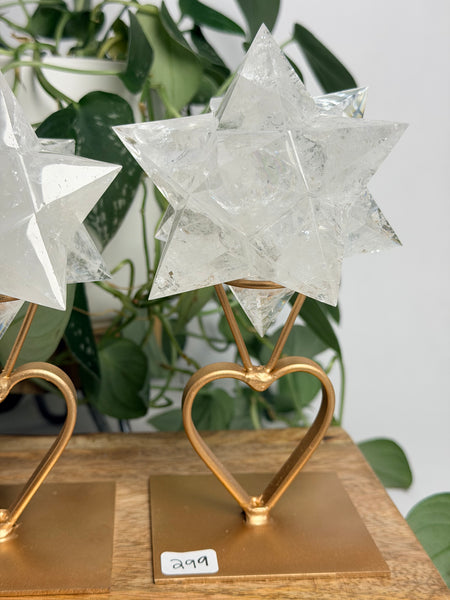 Clear Quartz Asteroid w/ Stand - you pick