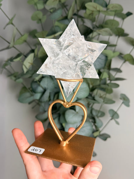 Clear Quartz Asteroid w/ Stand - you pick