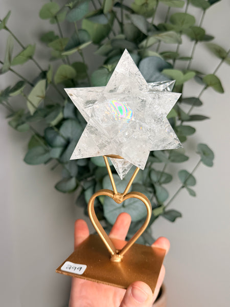 Clear Quartz Asteroid w/ Stand - you pick