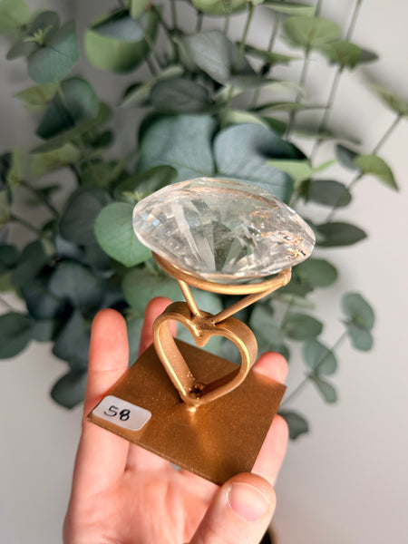 Clear Quartz “Diamond” w/ Stand - you pick