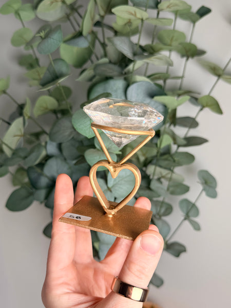 Clear Quartz “Diamond” w/ Stand - you pick