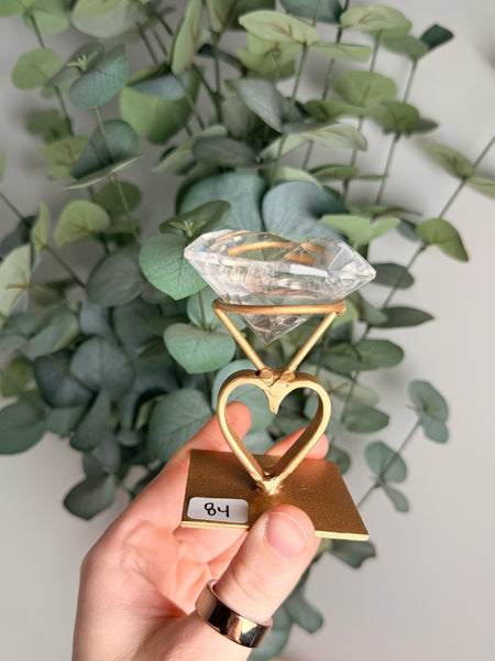 Clear Quartz “Diamond” w/ Stand - you pick