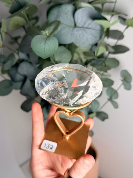Clear Quartz “Diamond” w/ Stand - you pick