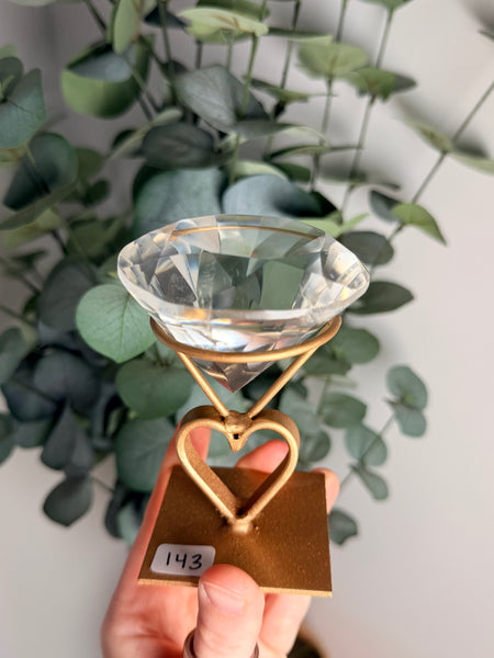 Clear Quartz “Diamond” w/ Stand - you pick