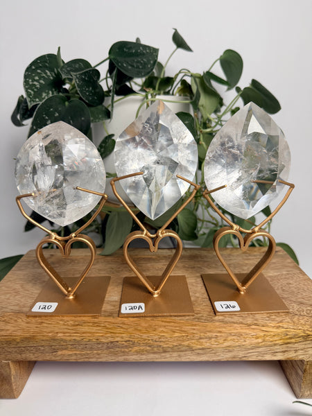 Clear Quartz Faceted Free Form - you pick