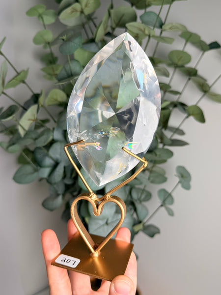 Clear Quartz Faceted Free Form - you pick
