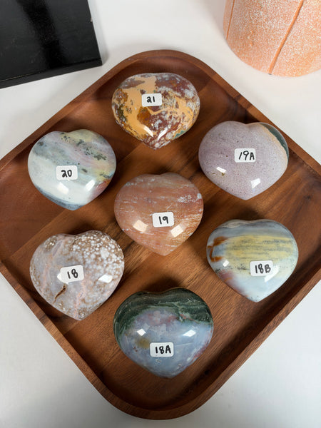 Sea Jasper Hearts - you pick