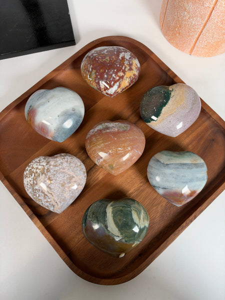 Sea Jasper Hearts - you pick