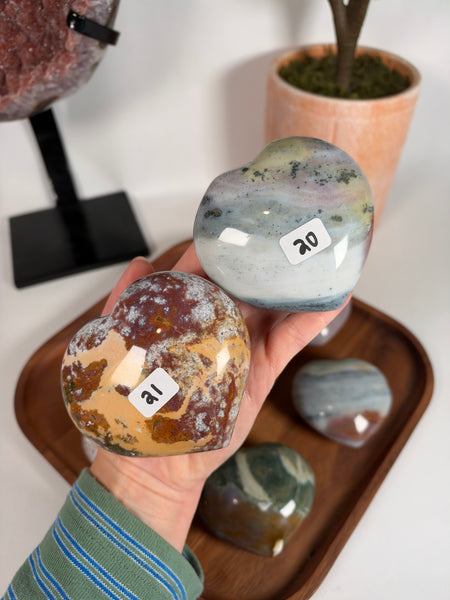 Sea Jasper Hearts - you pick