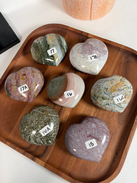 Sea Jasper Hearts - you pick