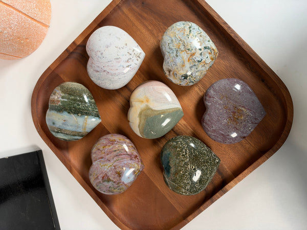 Sea Jasper Hearts - you pick