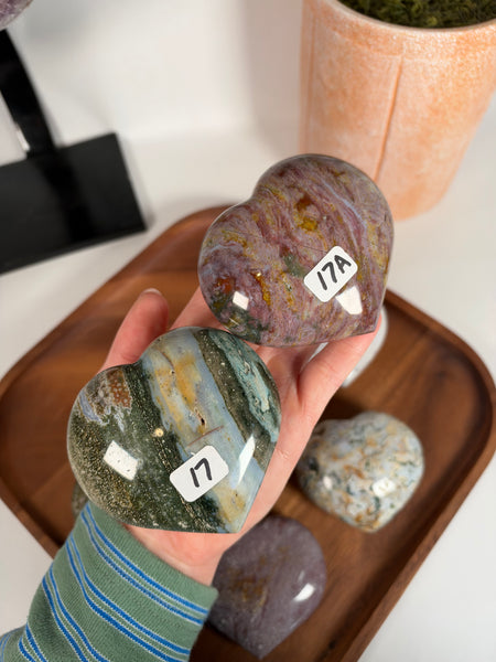 Sea Jasper Hearts - you pick