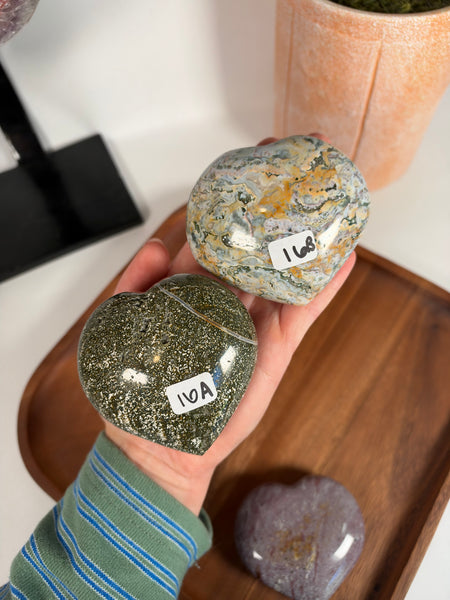 Sea Jasper Hearts - you pick