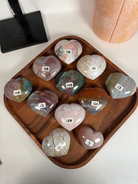 Sea Jasper Hearts - you pick