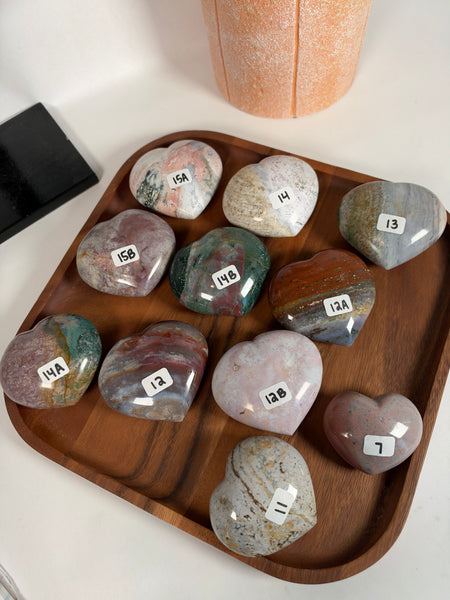Sea Jasper Hearts - you pick