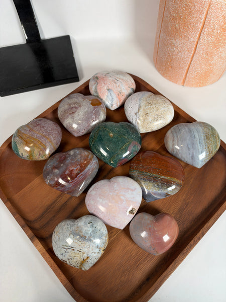 Sea Jasper Hearts - you pick