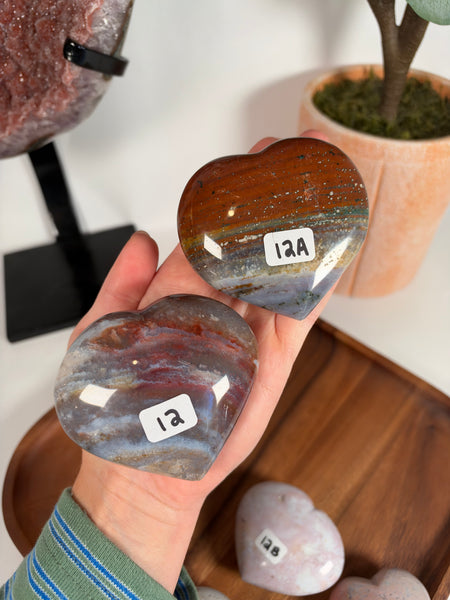Sea Jasper Hearts - you pick