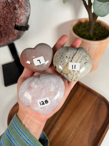 Sea Jasper Hearts - you pick
