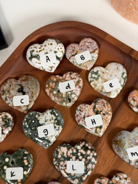 Ocean Jasper Hearts - you pick