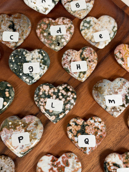 Ocean Jasper Hearts - you pick