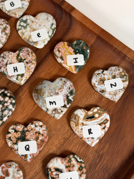 Ocean Jasper Hearts - you pick