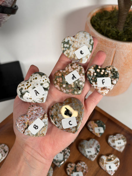 Ocean Jasper Hearts - you pick