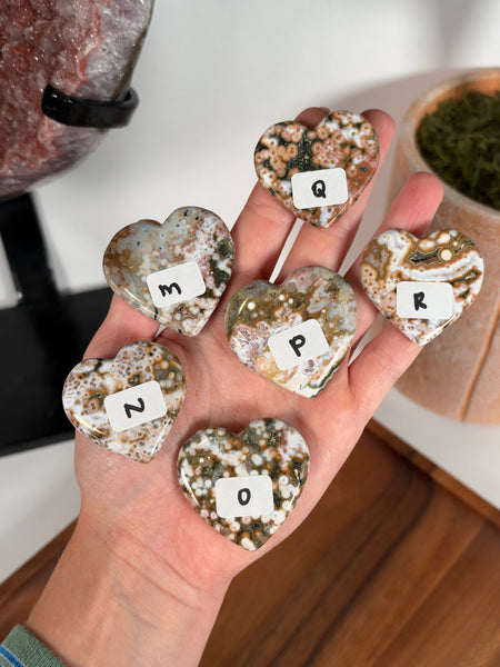 Ocean Jasper Hearts - you pick