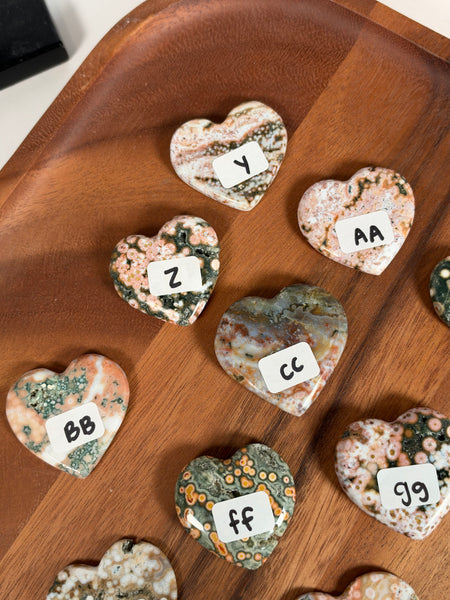 Ocean Jasper Hearts - you pick
