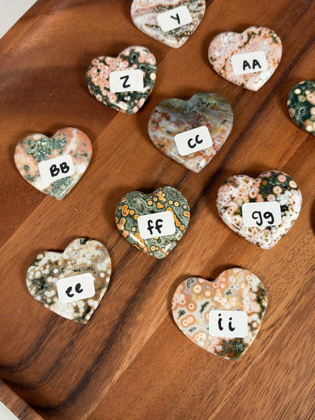 Ocean Jasper Hearts - you pick