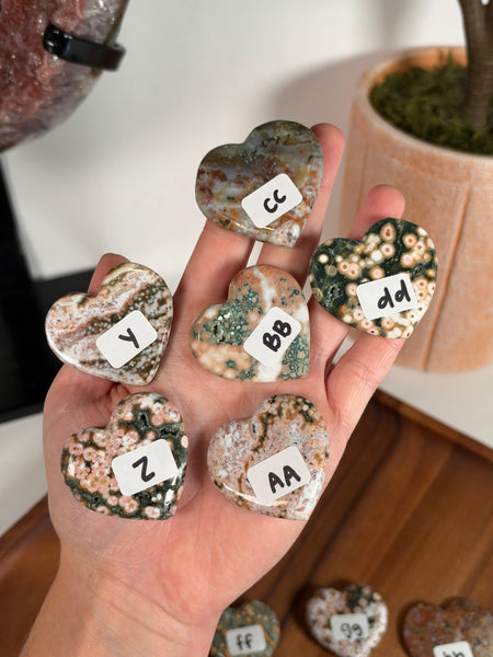 Ocean Jasper Hearts - you pick