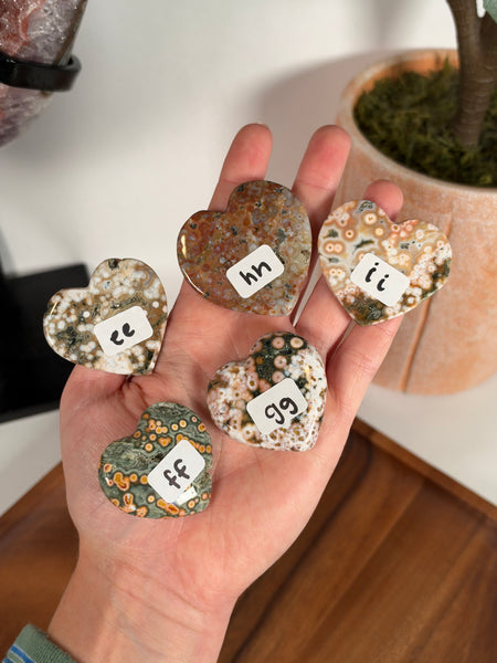 Ocean Jasper Hearts - you pick
