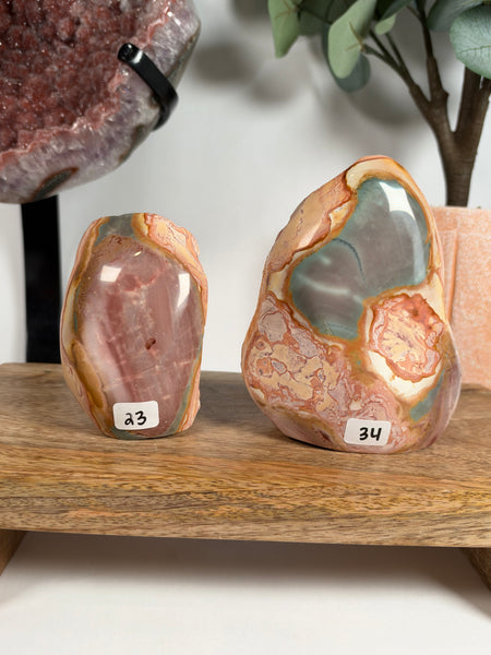 Polychrome Jasper Half Polished Free Forms - you pick
