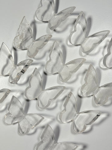 Clear Quartz 3D Butterfly