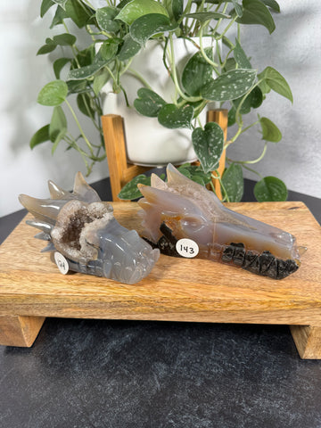 Druzy Agate Dragon Skull - you pick