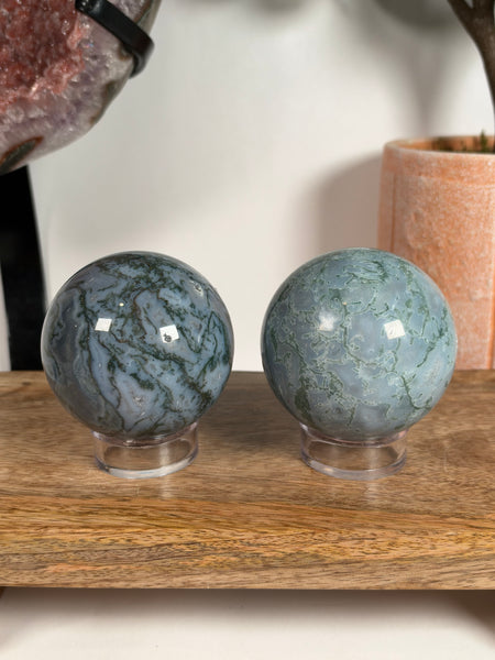 Moss Agate Spheres - you pick